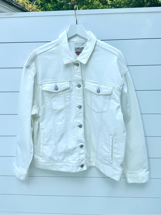 Pilcro Jackets & Blazers - Pilcro White Denim Jean Jacket